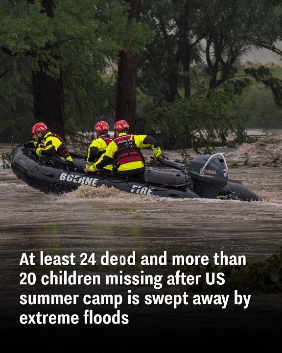 At least 24 dead and more than 20 children missing after US summer camp is swept away by extreme floods