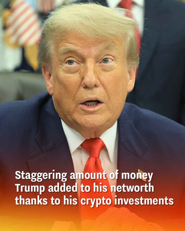 Staggering amount of money Trump added to his networth thanks to his crypto investments