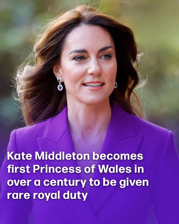 Kate Middleton becomes first Princess of Wales in over a century to be given rare royal duty
