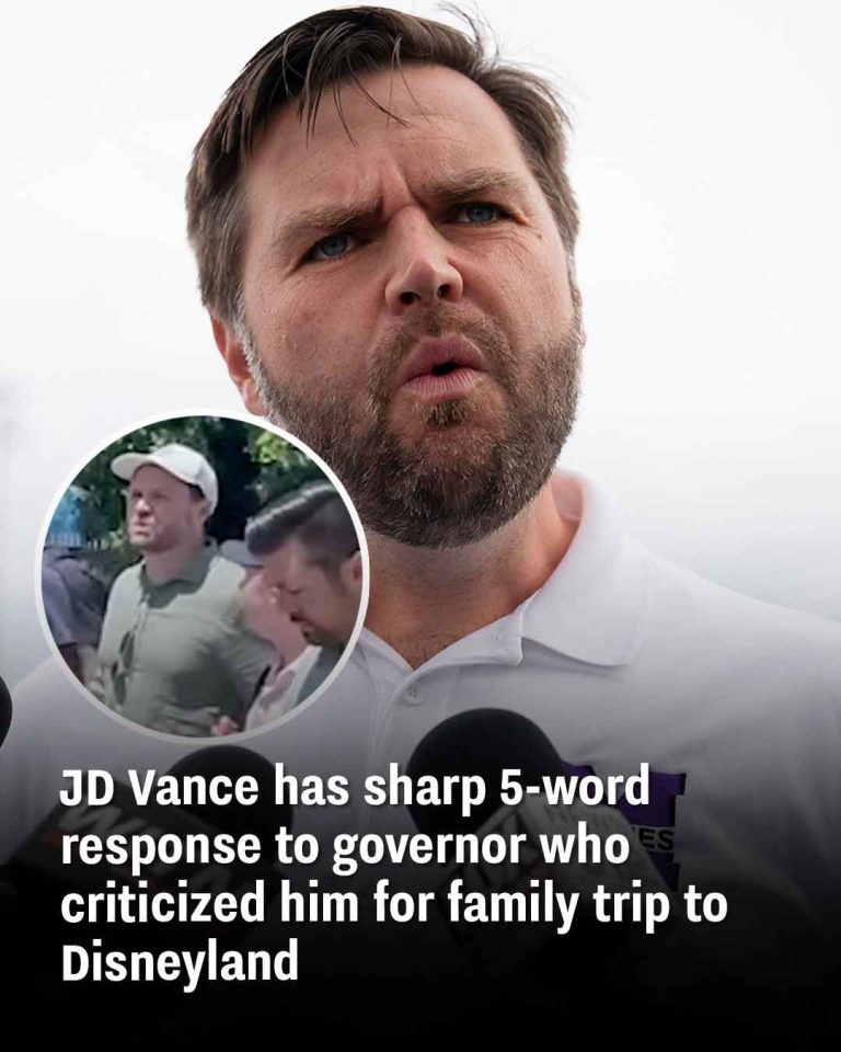 JD Vance has sharp 5-word response to governor who criticized him for family trip to Disneyland