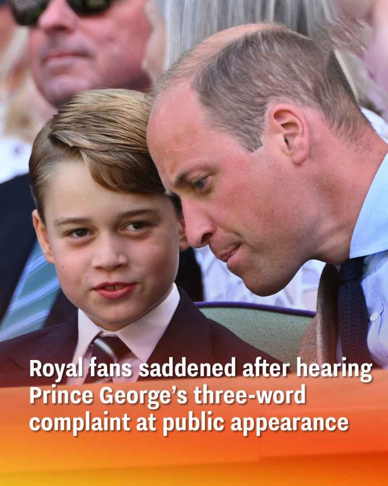 Royal fans saddened after hearing Prince George’s three-word complaint at public appearance