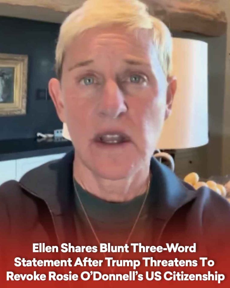 Ellen DeGeneres Shares Blunt Three-Word Statement After Trump Threatens To Revoke Rosie O’Donnell’s US Citizenship