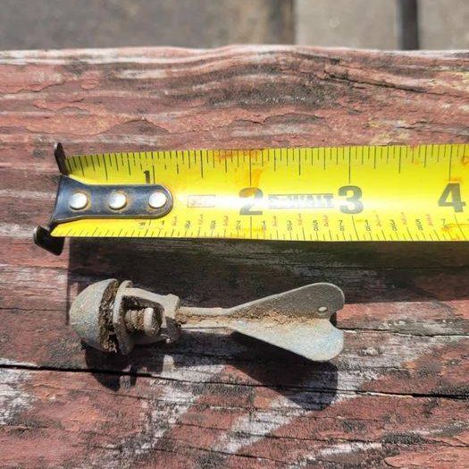 Small metal dart found in yard. Located in Northeast USA. “Nose” is threaded but doesn’t completely screw off. No stamps or markings. Any idea?