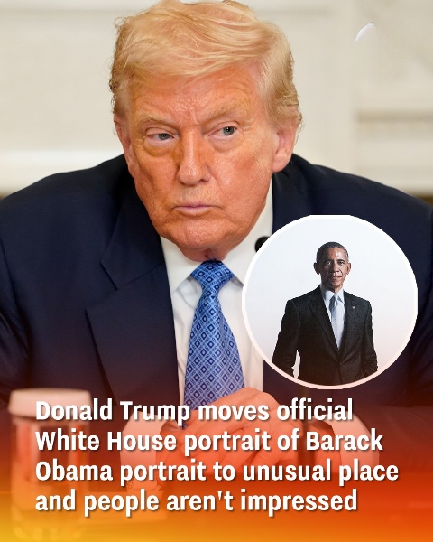 Donald Trump moves official White House portrait of Barack