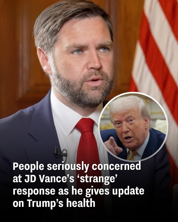 People seriously concerned at JD Vance’s ‘strange’ response as he gives update on Trump’s health
