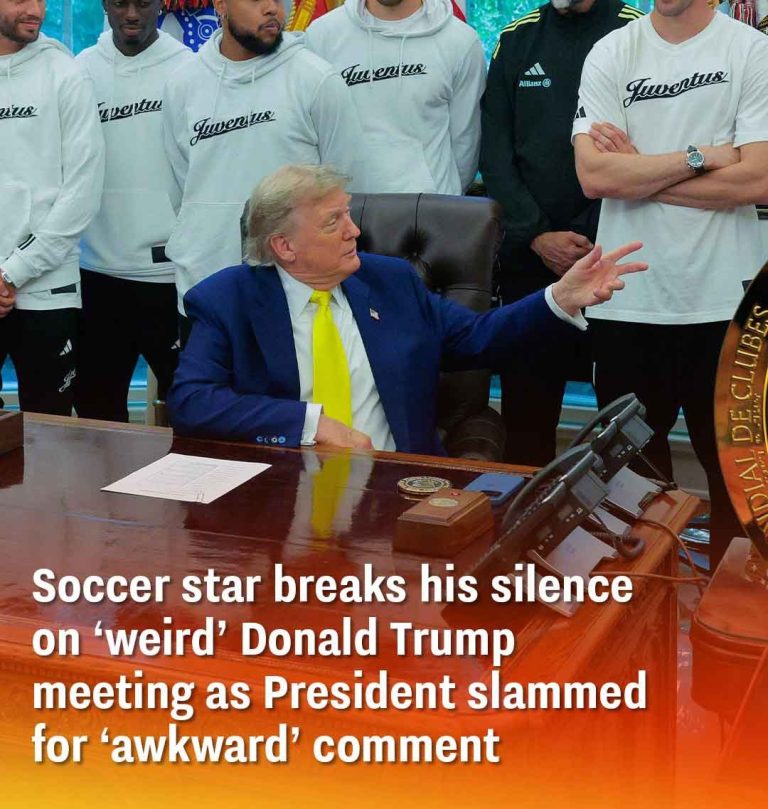 Juventus star speaks out on ‘weird’ meeting with Donald Trump as US President slammed for ‘awkward’ comment