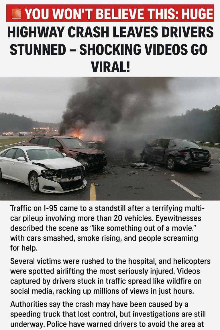 🚨 “You Won’t Believe This: Huge Highway Crash Leaves Drivers Stunned – Shocking Videos Go Viral!” 🚨
