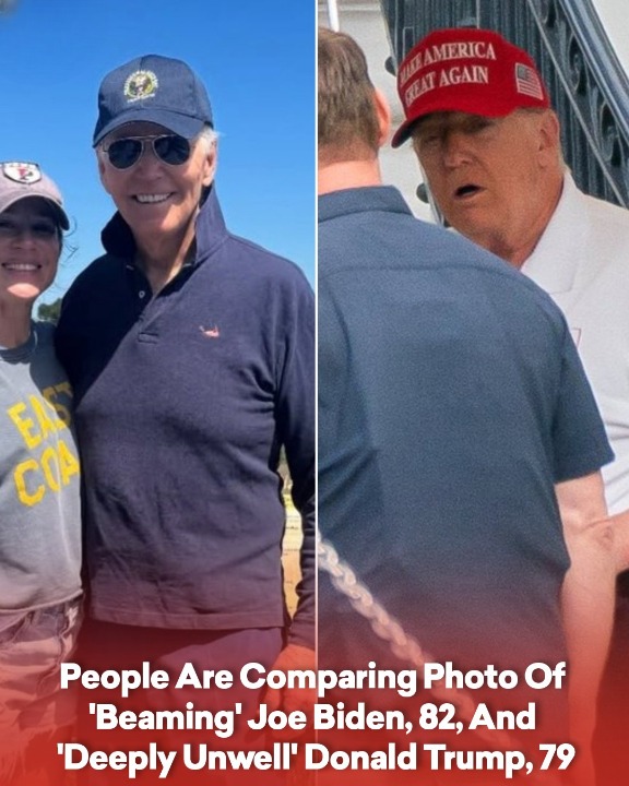 People Are Comparing Photo Of ‘Beaming’ Joe Biden, 82, And ‘Deeply Unwell’ Donald Trump, 79