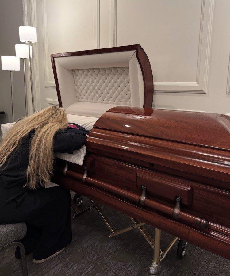 Erika Kirk, widow of Charlie Kirk, shared a heartbreaking image at his coffin