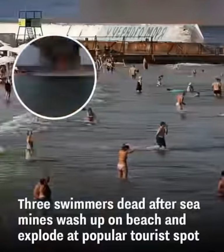 Three beachgoers dead after sea mines wash up on beach and explode at popular tourist spot