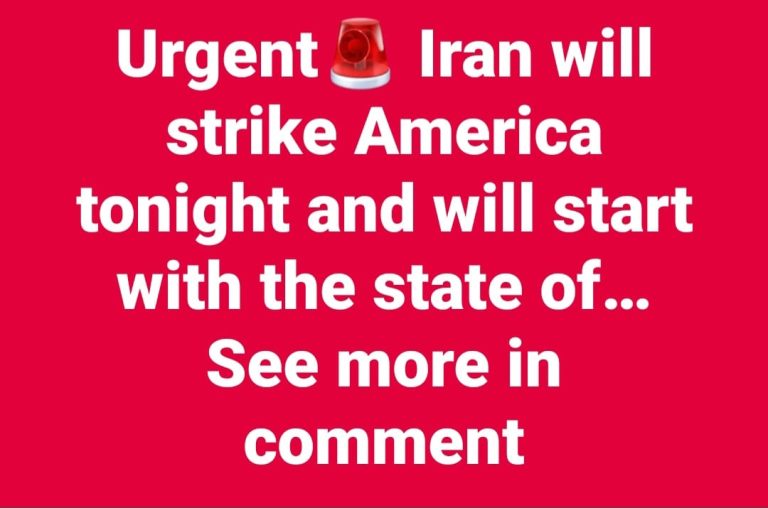Urgent Iran will Iran will strike America tonight and will start with the state of…See more