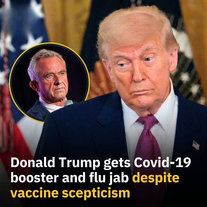 Donald Trump gets Covid-19 booster and flu jab despite healthy secretary vaccine scepticism