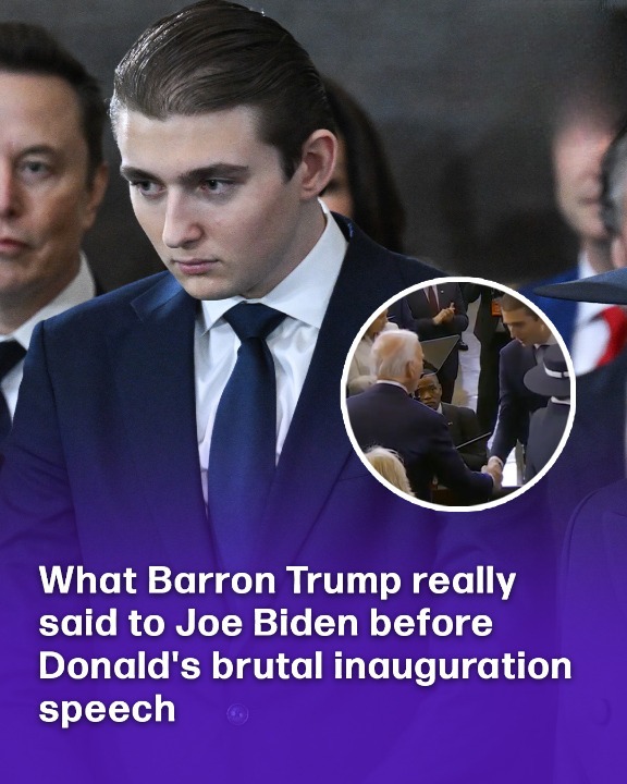 What Barron Trump really said to Joe Biden before Donald’s brutal inauguration speech