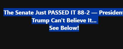 Senate Votes 88-2