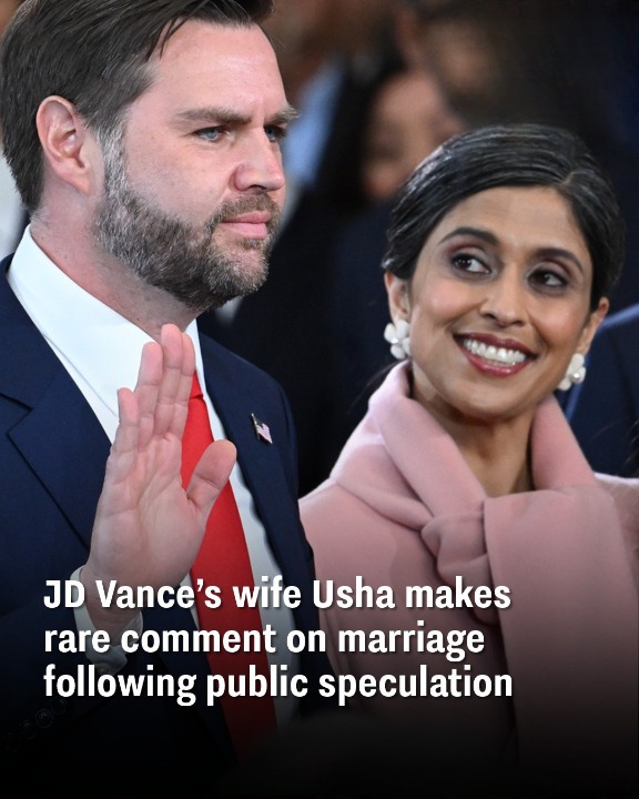 JD Vance’s wife Usha makes rare comment on marriage following public speculation